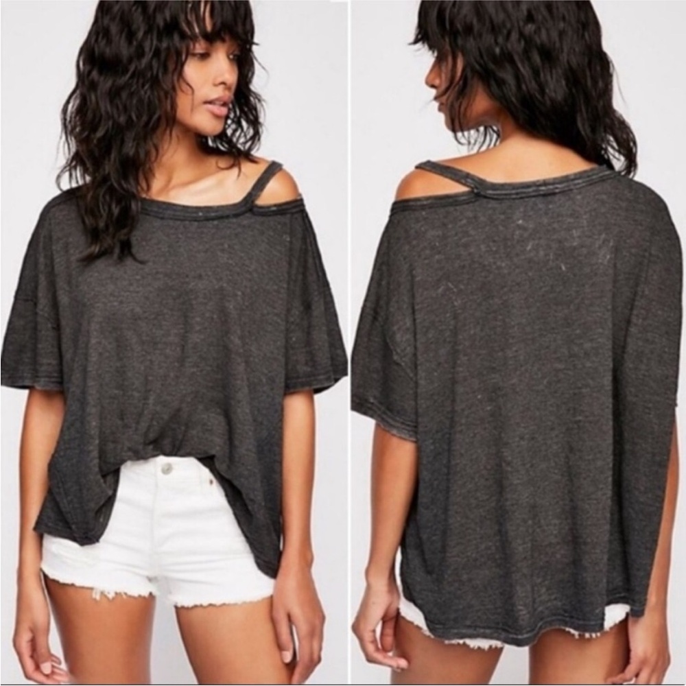 NWOT Free People Distressed Tee